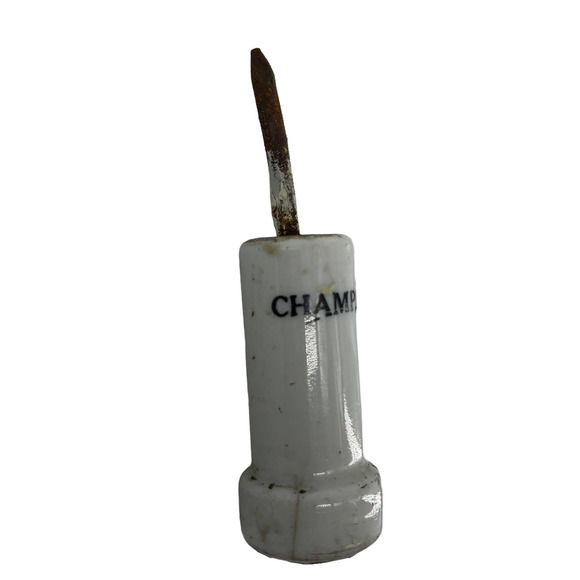 Vintage CHAMPION Porcelain Post with Metal Point Possibly Partial Part Small - Picture 12 of 12